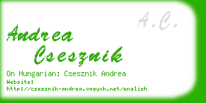 andrea csesznik business card